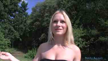 PublicAgent E332 - Rossella Visconti - Beautiful Blonde Italian Get Naked For Sex Outdoors