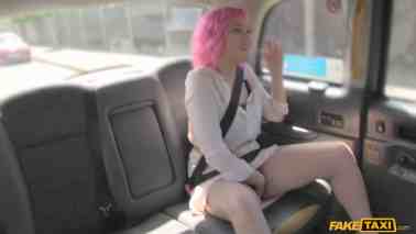 FakeTaxi - Misha Mayfair - Pink Hair and Wet Pussy Gets Hammered
