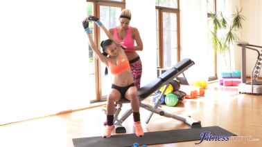Fitness Rooms - Nataly Cherie And Nicole Love - Wet Personal Trainer With Huge Tits