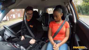 Fake Driving School - Lola Marie - Young Black Womans First Lesson